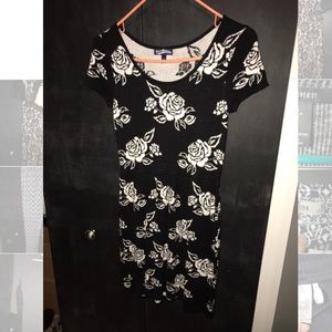 Black and white sweater dress